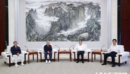 徐麟李炳军会见李宁集团董事长李宁一行