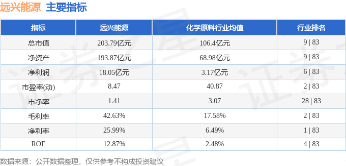 股票行情快报：远兴能源（000683）2月20日主力资金净买入202.19万元